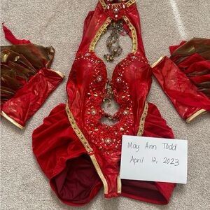 Red rave ring leader lion tamer costume